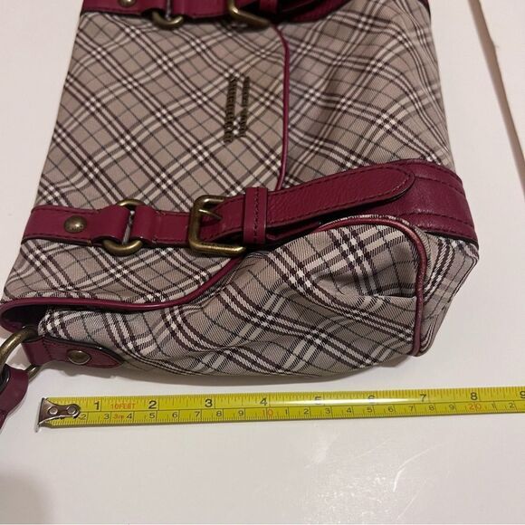 AUTHENTIC BURBERRY Blue Label Crossbody Bag Red Shoulder Check - Picture 10 of 11